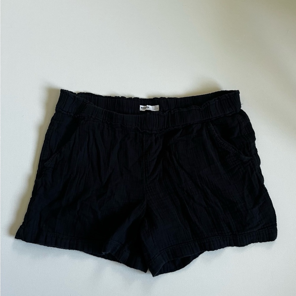 Sonoma Women's High Waist Black Shorts